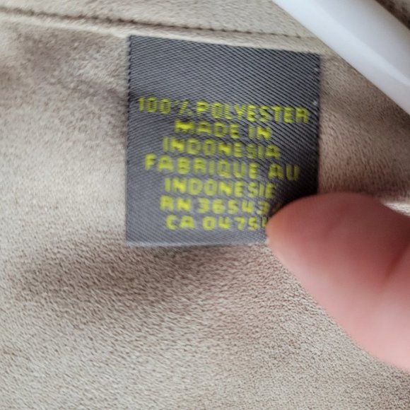 Kenneth Cole Reaction Mens Button Down Shirt Tan Long Sleeve Size L 16.5 32/33 - Picture 4 of 5